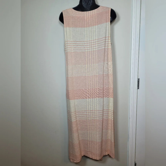 J. Jill Pure Jill Linen Blend Striped Maxi Dress sz M - Picture 2 of 10